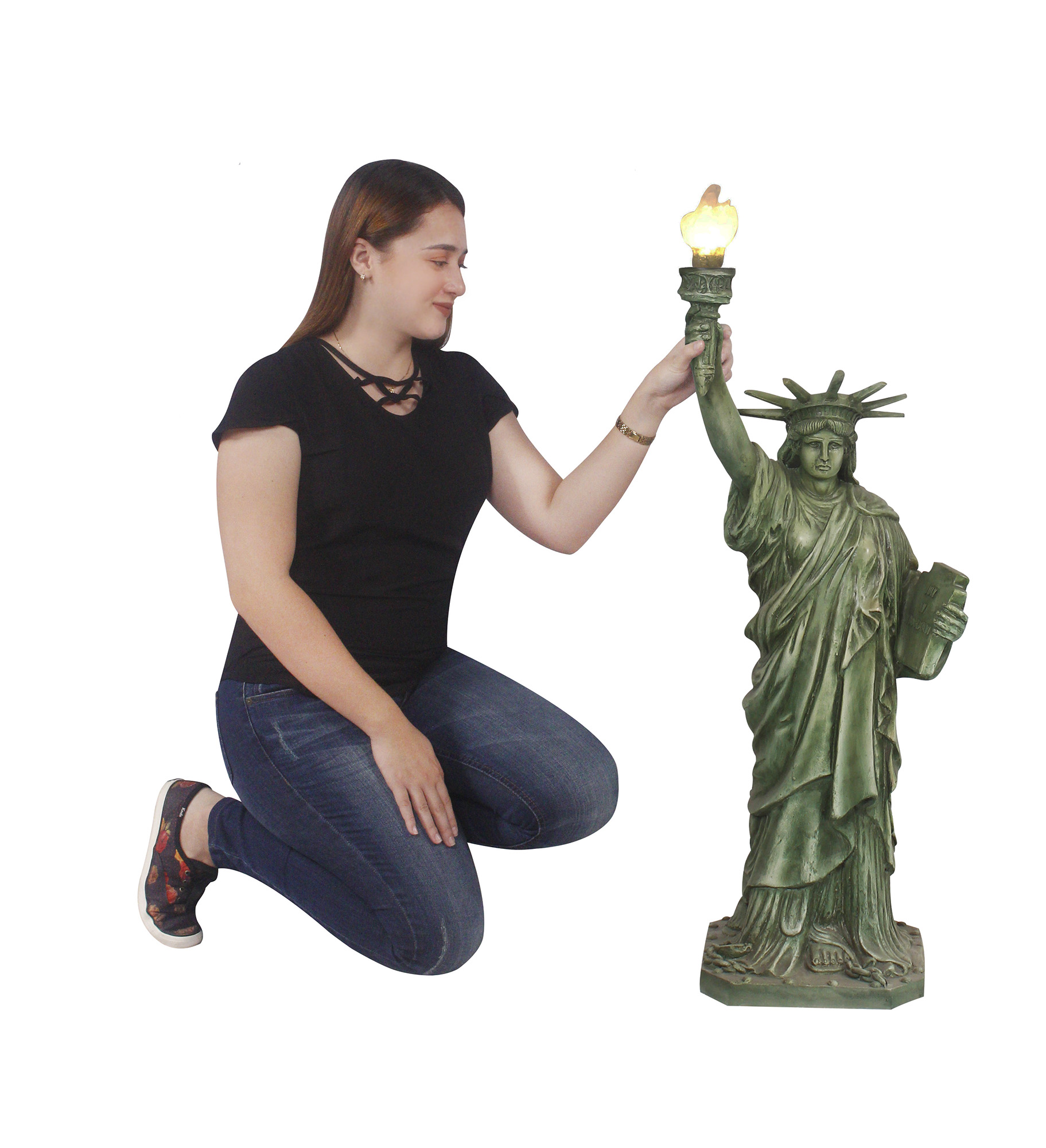 Statue of Liberty Replica 40H with Functional Light